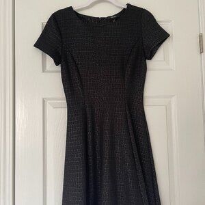 Black Mini Fit-to-flare Dress, Size M